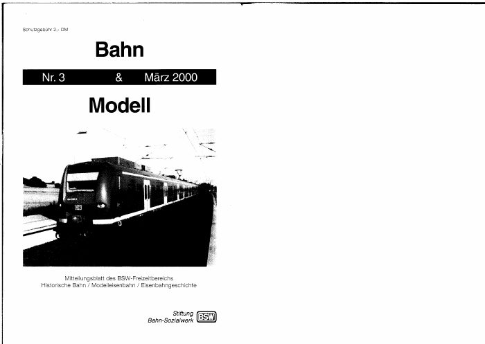 Titelseite von Bahn&Modell Heft 3, März 2000