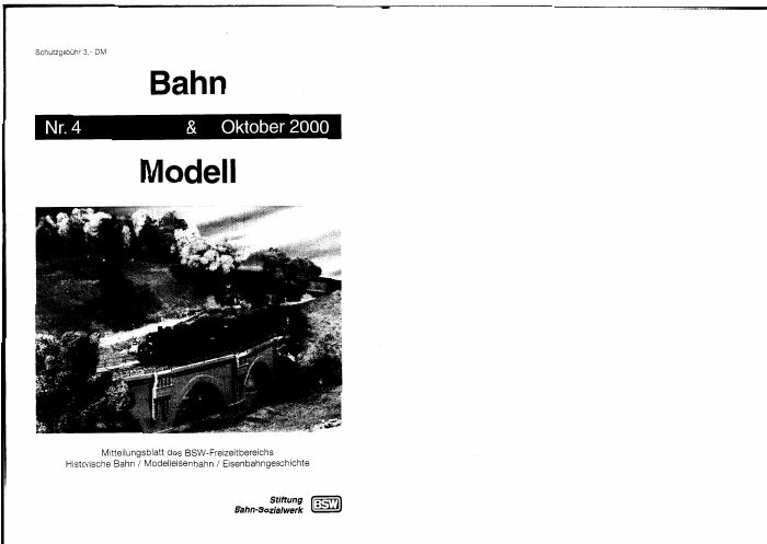 Titelseite von Bahn&Modell Heft 4, September 2000