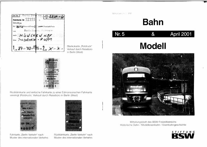 Titelseite von Bahn&Modell Heft 5, März 2001