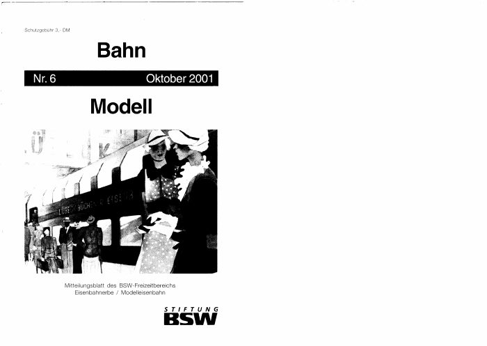 Titelseite von Bahn&Modell Heft 6, September 2001
