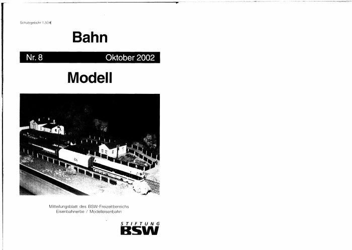 Titelseite von Bahn&Modell Heft 8, September 2002