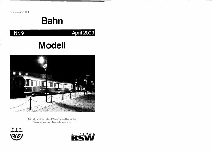 Titelseite von Bahn&Modell Heft 9, März 2003